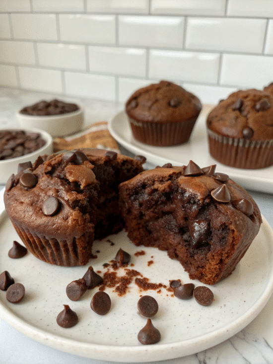double chocolate muffins
