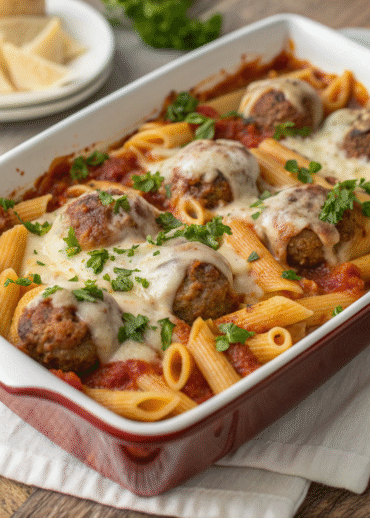 meatball pasta bake