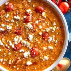 Mediterranean Tomato Lentil Soup (Easy One-Pot)